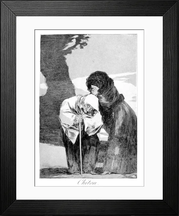 Framed Print : Hush, 1799. Artist: Francisco Goya Framed Print : Hush, 1799. Artist: Francisco Goya