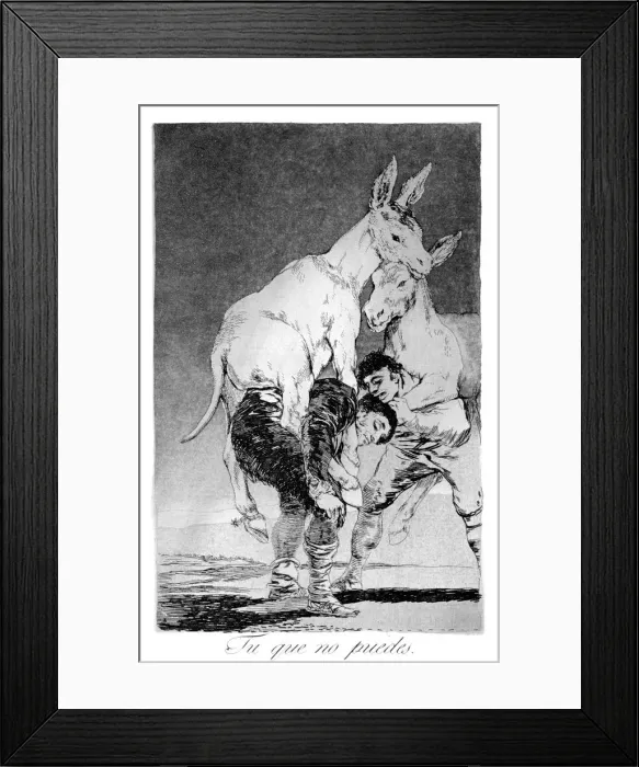 Framed Print : You who cannot, 1799. Artist: Francisco Goya Framed Print : You who cannot, 1799. Artist: Francisco Goya