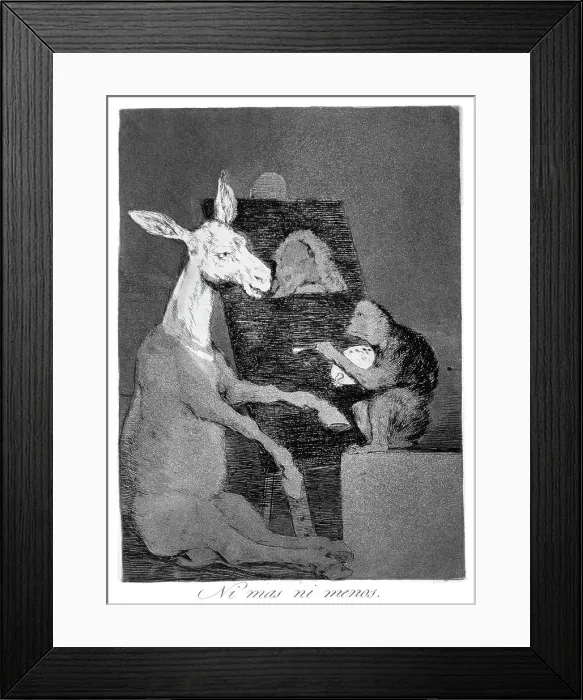 Framed Print : Neither more or less, 1799. Artist: Francisco Goya Framed Print : Neither more or less, 1799. Artist: Francisco Goya