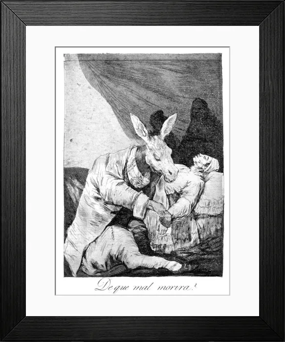 Framed Print : Of what ill he die?, 1799. Artist: Francisco Goya Framed Print : Of what ill he die?, 1799. Artist: Francisco Goya
