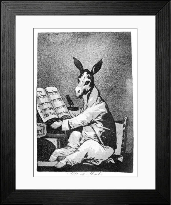 Framed Print : As far back as his Grandfather, 1799. Artist: Francisco Goya Framed Print : As far back as his Grandfather, 1799. Artist: Francisco Goya