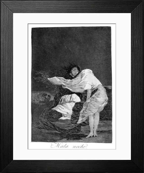Framed Print : A bad night, 1799. Artist: Francisco Goya Framed Print : A bad night, 1799. Artist: Francisco Goya