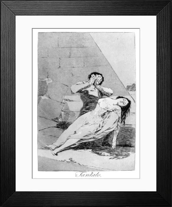 Framed Print : Tantalas, 1799. Artist: Francisco Goya Framed Print : Tantalas, 1799. Artist: Francisco Goya