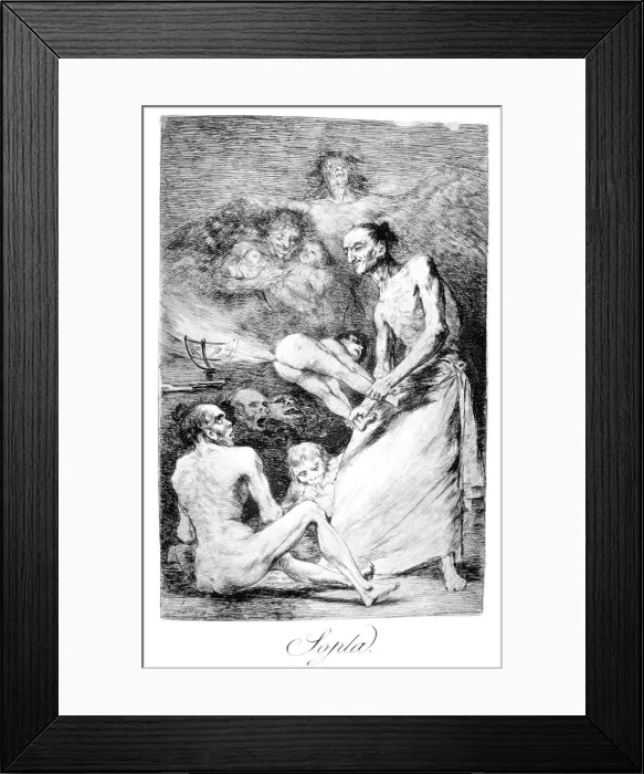 Framed Print : Blow, 1799. Artist: Francisco Goya Framed Print : Blow, 1799. Artist: Francisco Goya