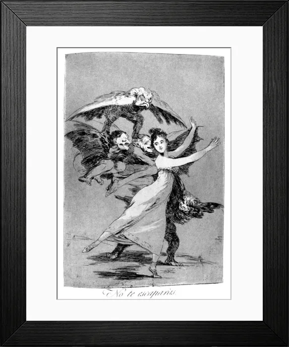 Framed Print : You will not escape, 1799. Artist: Francisco Goya Framed Print : You will not escape, 1799. Artist: Francisco Goya