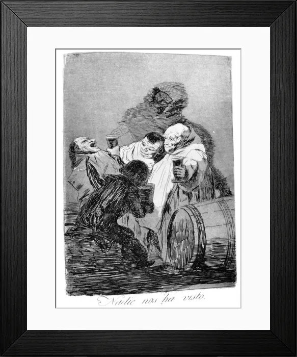 Framed Print : No one has seen us, 1799. Artist: Francisco Goya Framed Print : No one has seen us, 1799. Artist: Francisco Goya