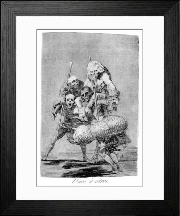 Framed Print : What one does to another, 1799. Artist: Francisco Goya Framed Print : What one does to another, 1799. Artist: Francisco Goya
