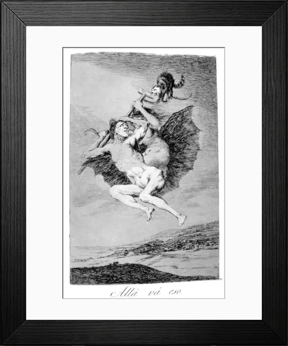 Framed Print : There it goes, 1799. Artist: Francisco Goya Framed Print : There it goes, 1799. Artist: Francisco Goya