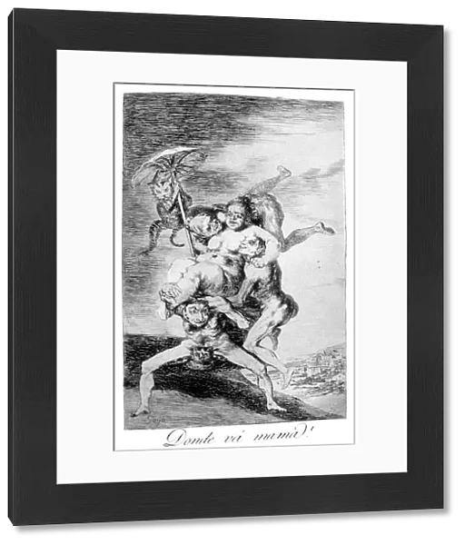 Where is mother going?, 1799. Artist: Francisco Goya