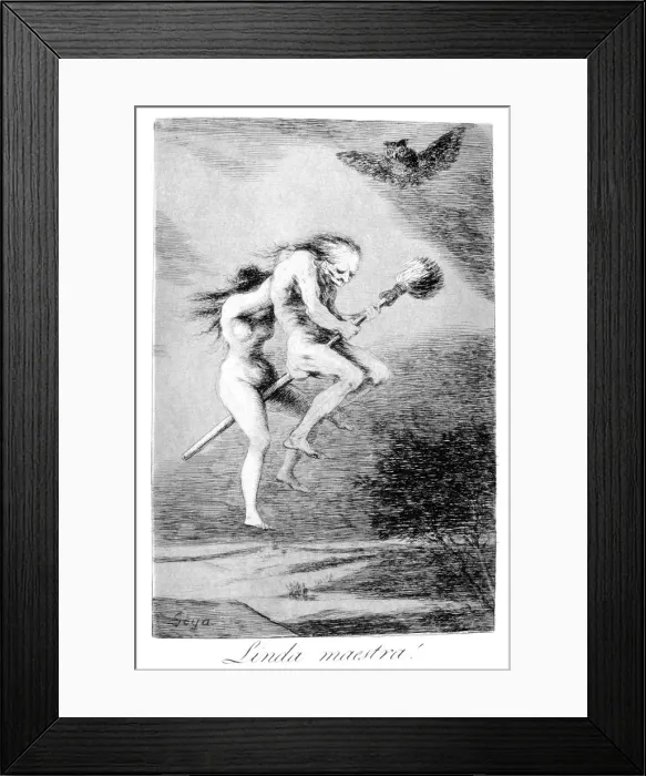 Framed Print : Pretty teacher!, 1799. Artist: Francisco Goya Framed Print : Pretty teacher!, 1799. Artist: Francisco Goya