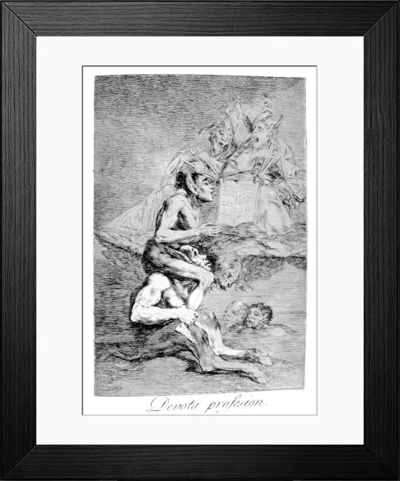 Framed Print : The Devout Profession, 1799. Artist: Francisco Goya Framed Print : The Devout Profession, 1799. Artist: Francisco Goya