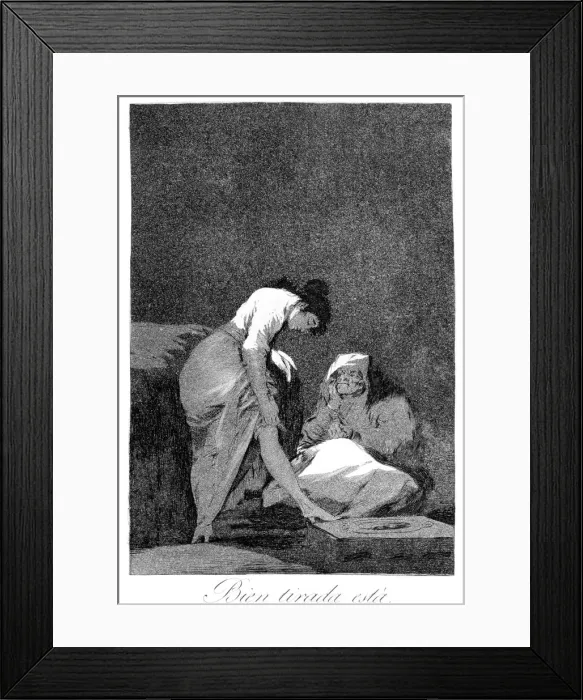 Framed Print : It is nicely stretched, 1799. Artist: Francisco Goya Framed Print : It is nicely stretched, 1799. Artist: Francisco Goya
