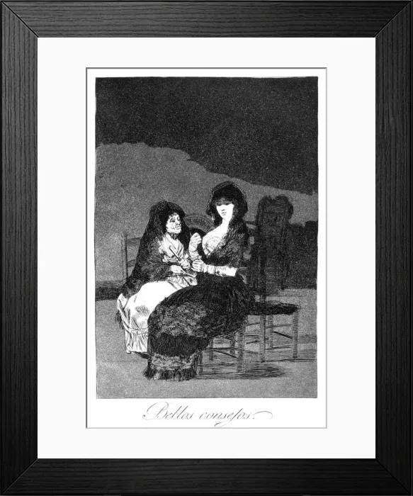 Framed Print : Wonderful advice, 1799. Artist: Francisco Goya Framed Print : Wonderful advice, 1799. Artist: Francisco Goya