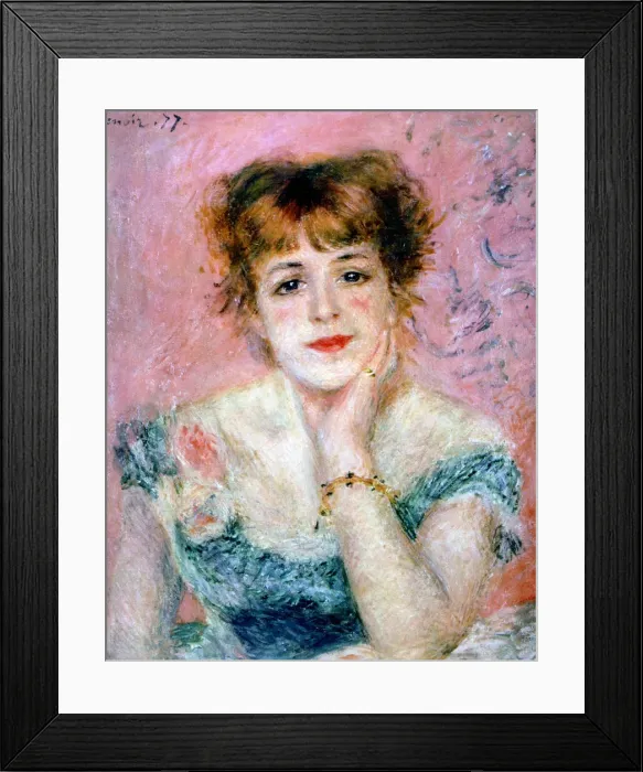 Framed Print : Portrait of the Actress Jeanne Samary, 1878. Artist: Pierre-Auguste Renoir Framed Print : Portrait of the Actress Jeanne Samary, 1878. Artist: Pierre-Auguste Renoir