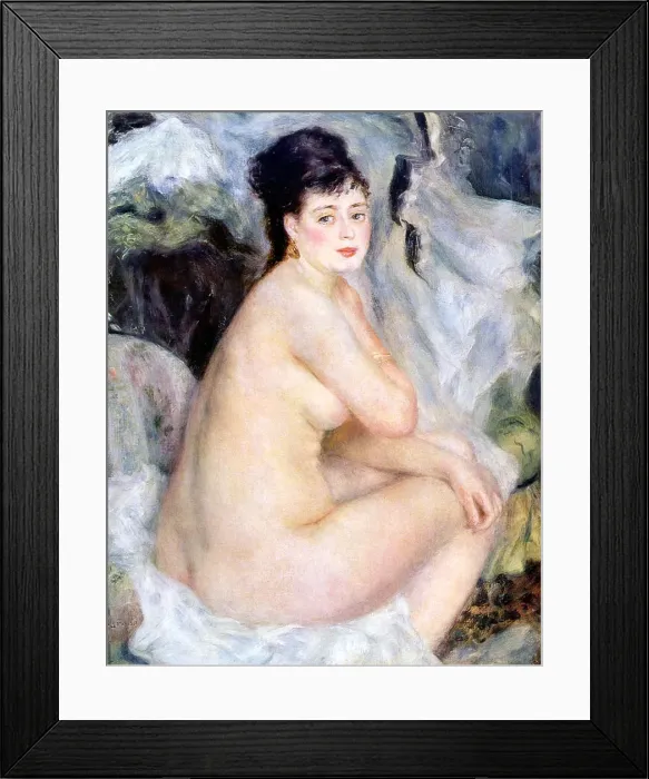 Framed Print : Nude, 1876. Artist: Pierre-Auguste Renoir Framed Print : Nude, 1876. Artist: Pierre-Auguste Renoir