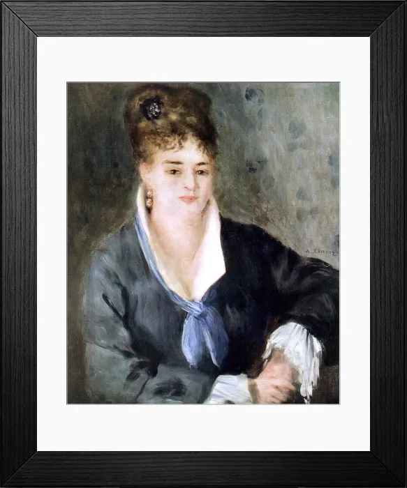 Framed Print : Woman in black, 1876. Artist: Pierre-Auguste Renoir Framed Print : Woman in black, 1876. Artist: Pierre-Auguste Renoir