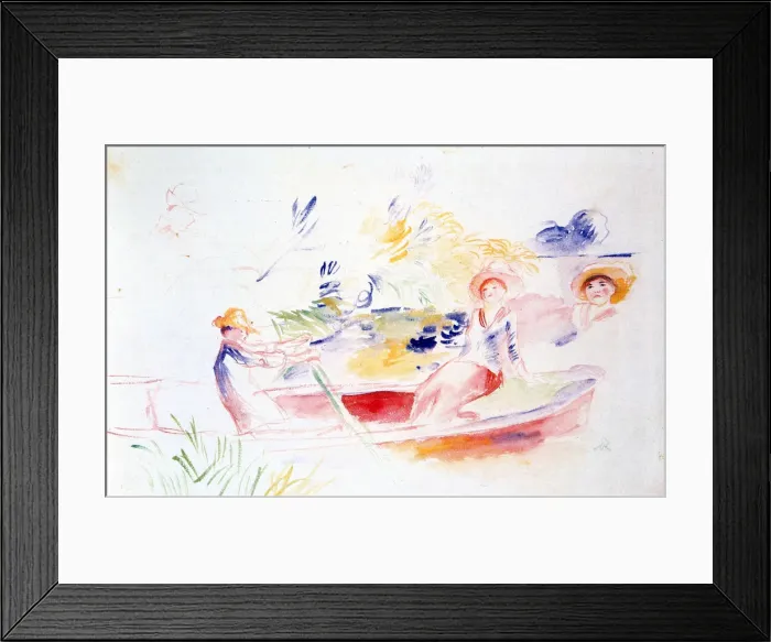Framed Print : On the Riverbank, 20th Century. Artist: Pierre-Auguste Renoir Framed Print : On the Riverbank, 20th Century. Artist: Pierre-Auguste Renoir