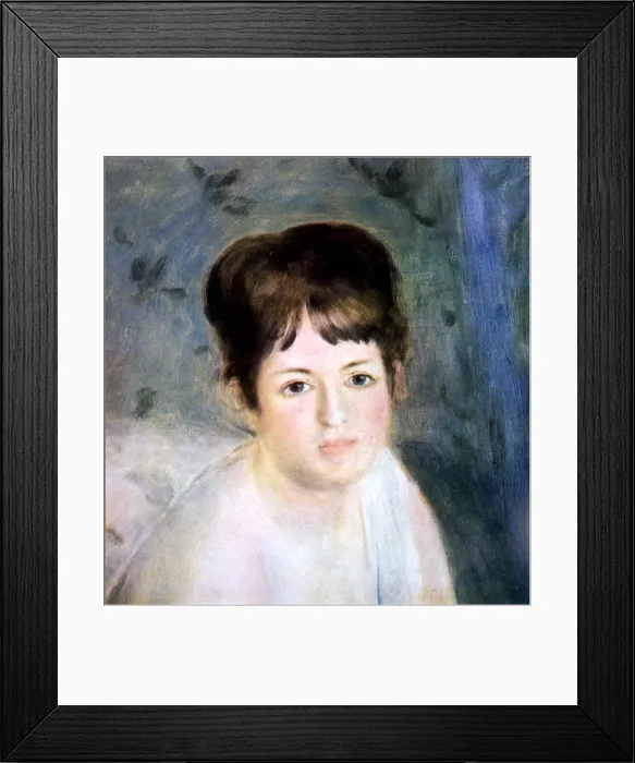 Framed Print : Head of a woman, 1876. Artist: Pierre-Auguste Renoir Framed Print : Head of a woman, 1876. Artist: Pierre-Auguste Renoir