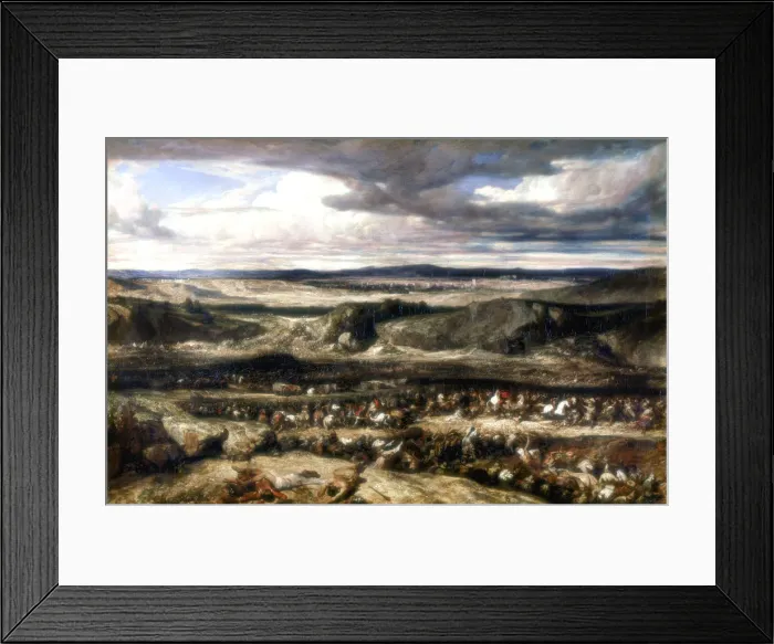 Framed Print : The Defeat of Cimbres, 1833. Artist: Alexandre Gabriel Decamps Framed Print : The Defeat of Cimbres, 1833. Artist: Alexandre Gabriel Decamps