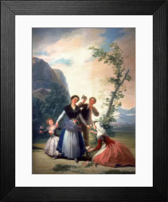 Framed Print : The Florists or Spring, 1786. Artist: Francisco Goya Framed Print : The Florists or Spring, 1786. Artist: Francisco Goya