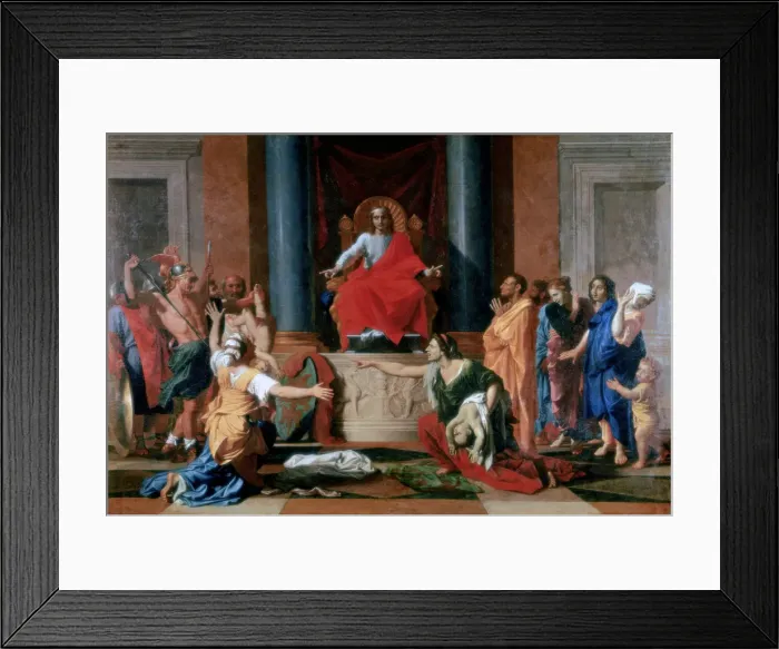 Framed Print : The Judgement of Solomon, 1649. Artist: Nicolas Poussin Framed Print : The Judgement of Solomon, 1649. Artist: Nicolas Poussin