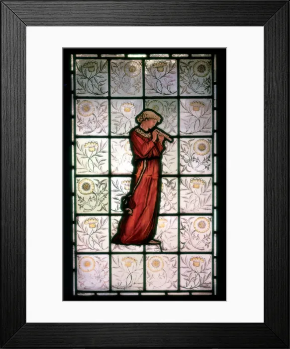 Framed Print : Stained Glass, Minstrel. 1882-1884. Artist: William Morris