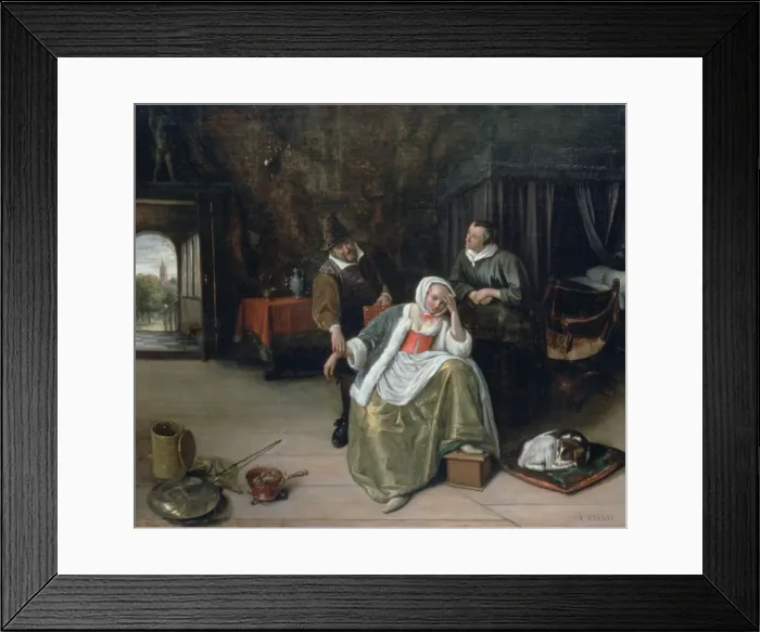 Framed Print : The Lovesick Maiden, c1660. Artist: Jan Steen Framed Print : The Lovesick Maiden, c1660. Artist: Jan Steen