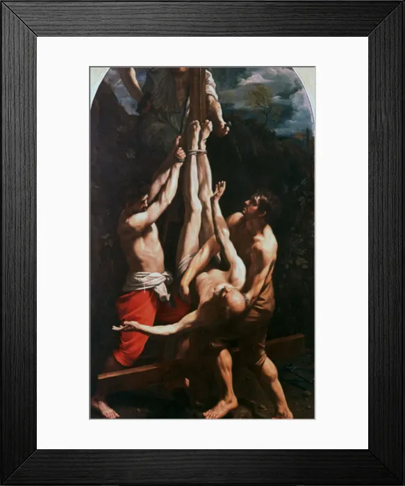 Framed Print : Crucifixion of St Peter, c1600-1642. Artist: Guido Reni Framed Print : Crucifixion of St Peter, c1600-1642. Artist: Guido Reni