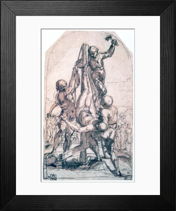 Framed Print : Crucifixion of St Peter, c1600-1642. Artist: Guido Reni Framed Print : Crucifixion of St Peter, c1600-1642. Artist: Guido Reni
