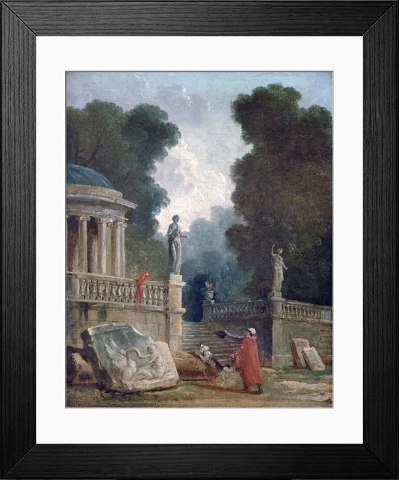 Framed Print : The Beggar and the Parrot, c1750-1808. Artist: Robert Hubert