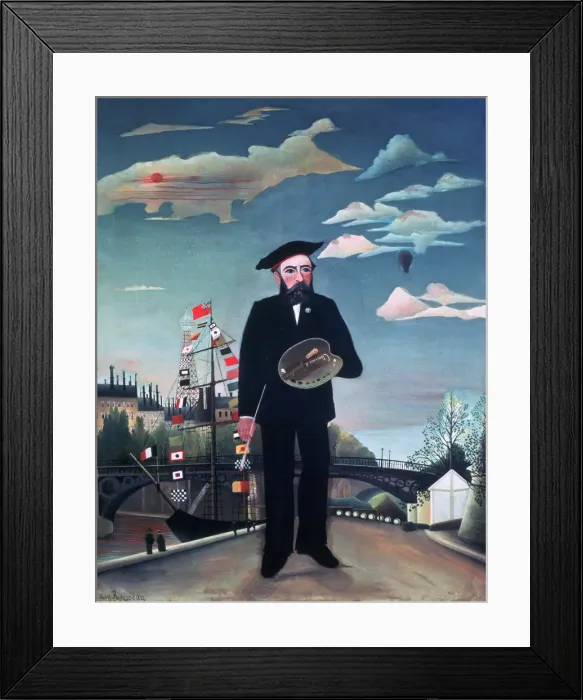 Framed Print : Self Portrait, from L Ile Saint-Louis, 1890. Artist: Henri Rousseau Framed Print : Self Portrait, from L Ile Saint-Louis, 1890. Artist: Henri Rousseau