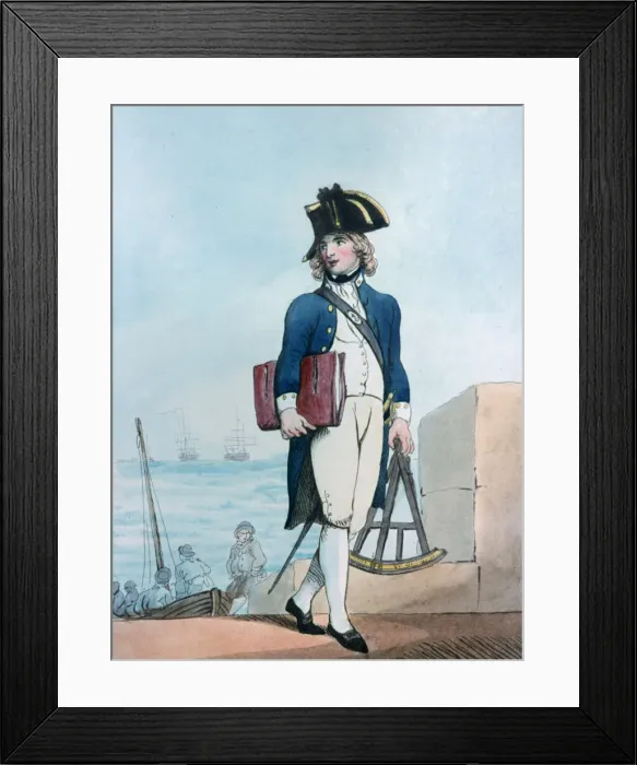 Framed Print : Candidate for the Marines, 1799. Artist: Thomas Rowlandson Framed Print : Candidate for the Marines, 1799. Artist: Thomas Rowlandson