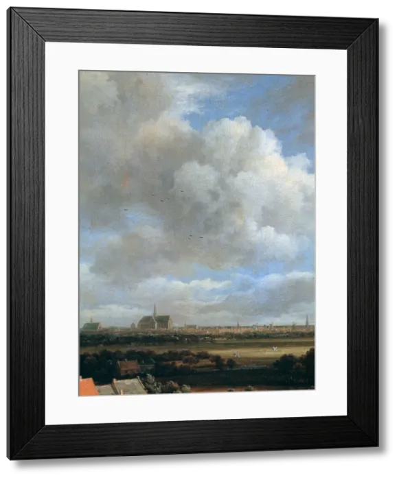 Framed Print : View of Haarlem, (detail), c1670. Artist: Jacob van Ruisdael Framed Print : View of Haarlem, (detail), c1670. Artist: Jacob van Ruisdael