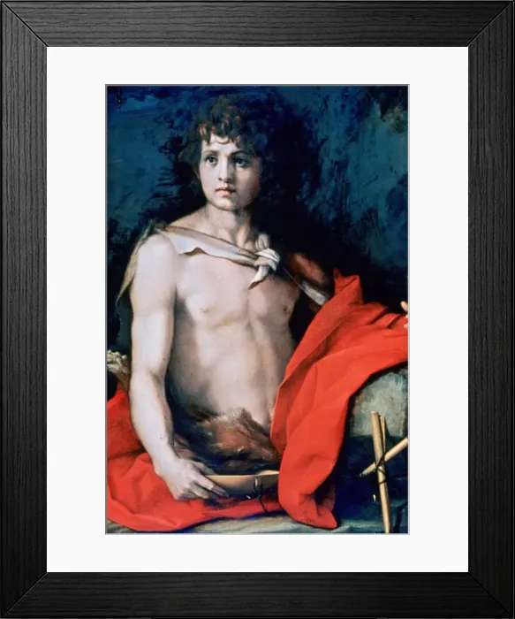 Framed Print : St John the Baptist, c1506-1530. Artist: Andrea del Sarto Framed Print : St John the Baptist, c1506-1530. Artist: Andrea del Sarto