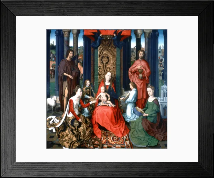 Framed Print : Triptych of St John the Baptist and St John the Evangelist, 1479. Artist: Hans Memling Framed Print : Triptych of St John the Baptist and St John the Evangelist, 1479. Artist: Hans Memling