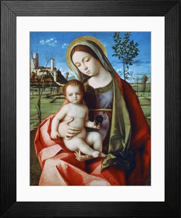 Framed Print : Madonna and Child, c1510. Artist: Workshop of Giovanni Bellini Framed Print : Madonna and Child, c1510. Artist: Workshop of Giovanni Bellini