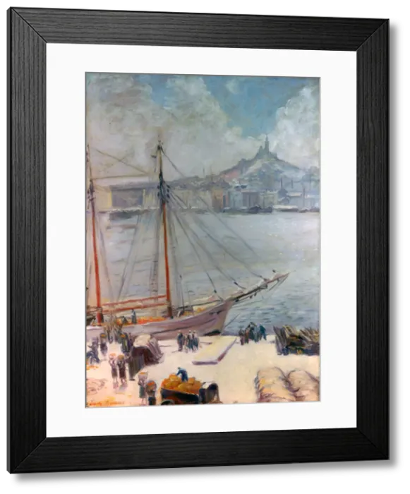 Framed Print : Marseille Quay, 1929. Artist: Emile Bernard Framed Print : Marseille Quay, 1929. Artist: Emile Bernard