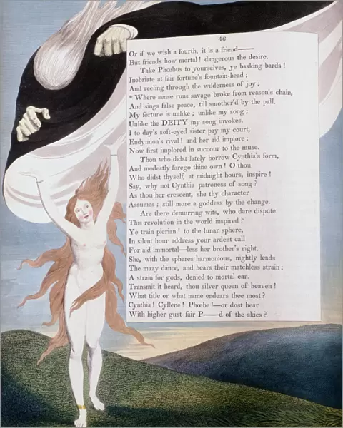 Page 46 from the Nights of Edward Youngs Night Thoughts, c1797. Artist: William Blake