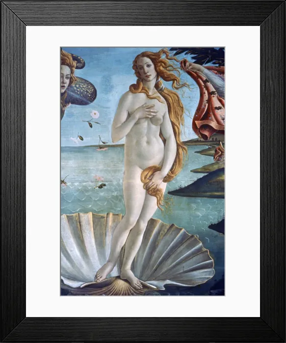 Framed Print : The Birth of Venus (detail), c1485. Artist: Sandro Botticelli Framed Print : The Birth of Venus (detail), c1485. Artist: Sandro Botticelli