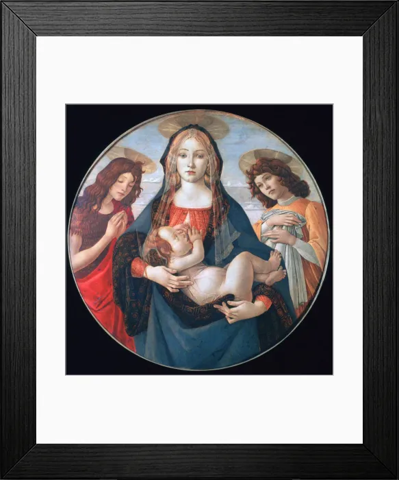 Framed Print : The Virgin and Child with Saint John and an Angel, c1490. Artist: Sandro Botticelli Framed Print : The Virgin and Child with Saint John and an Angel, c1490. Artist: Sandro Botticelli