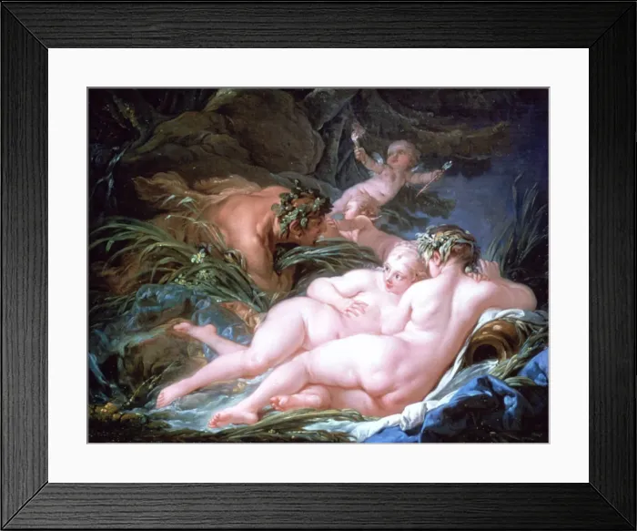 Framed Print : Pan and Syrinx, 1759. Artist: Francois Boucher Framed Print : Pan and Syrinx, 1759. Artist: Francois Boucher