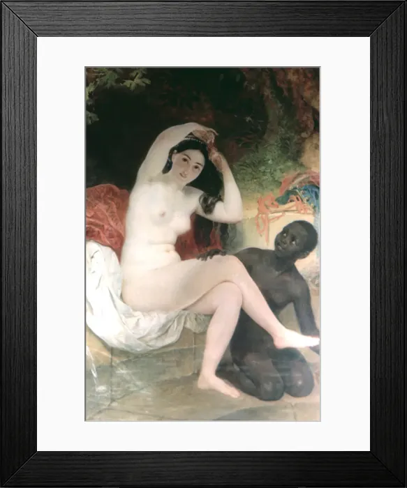 Framed Print : Female and David, 1832. Artist: Karl Briullov