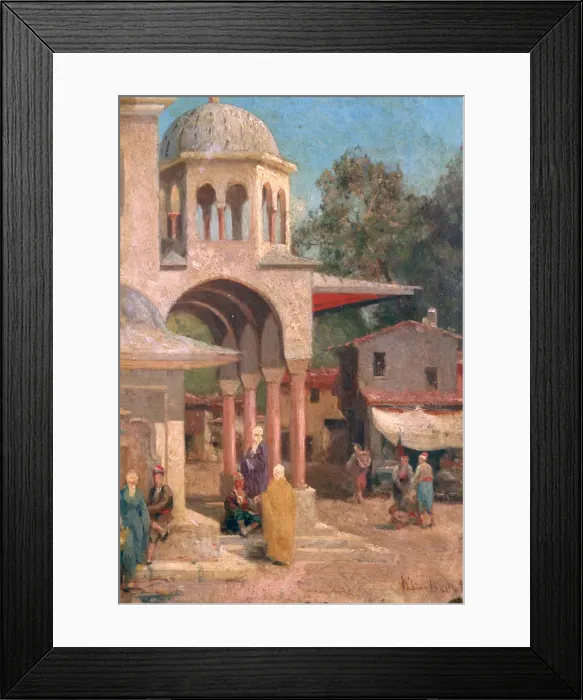 Framed Print : Outside the Mosque, 1823-1900. Artist: Germain Fabien Brest Framed Print : Outside the Mosque, 1823-1900. Artist: Germain Fabien Brest