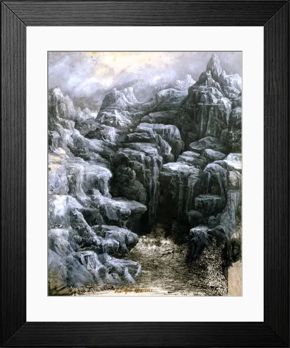 Framed Print : The Rocks, c1842-1885. Artist: Rodolphe Bresdin Framed Print : The Rocks, c1842-1885. Artist: Rodolphe Bresdin