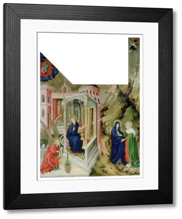 Framed Print : Annunciation and Visitation, 1394-1399. Artist: Melchior Broederlam Framed Print : Annunciation and Visitation, 1394-1399. Artist: Melchior Broederlam