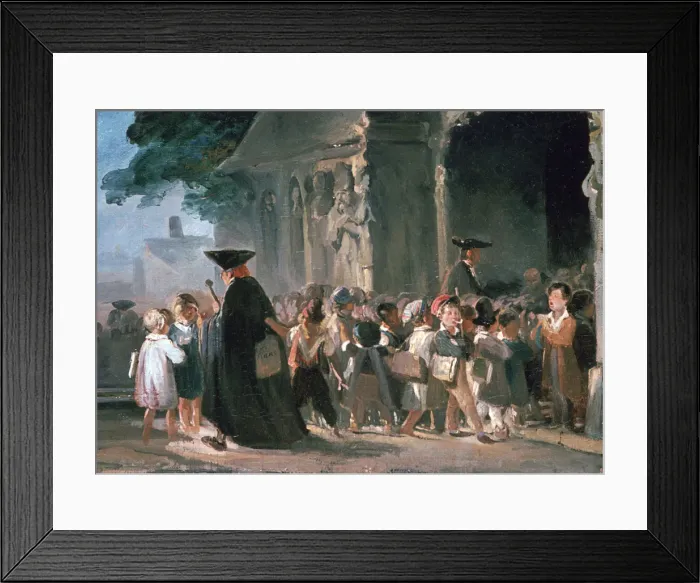 Framed Print : Children at a Church Door, c1817-1845. Artist: Nicolas-Toussaint Charlet Framed Print : Children at a Church Door, c1817-1845. Artist: Nicolas-Toussaint Charlet