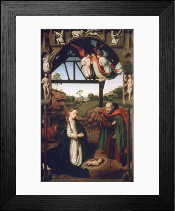 Framed Print : Nativity, 1452. Artist: Petrus Christus Framed Print : Nativity, 1452. Artist: Petrus Christus