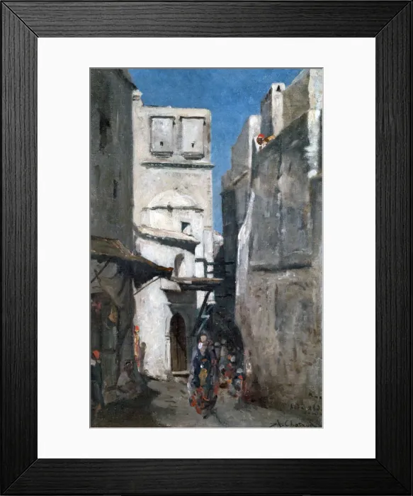 Framed Print : Street In Algiers, c1864-1892. Artist: Marc Alfred Chataud Framed Print : Street In Algiers, c1864-1892. Artist: Marc Alfred Chataud