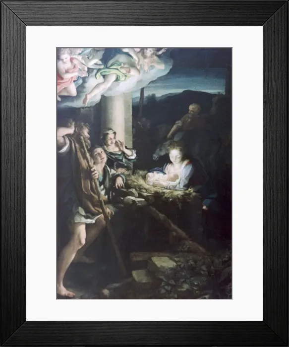 Framed Print : Nativity Scene, 1522-1530. Artist: Correggio Framed Print : Nativity Scene, 1522-1530. Artist: Correggio