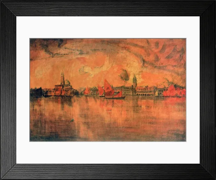 Framed Print : View of Venice from the Sea, c1896. Artist: Charles Cottet Framed Print : View of Venice from the Sea, c1896. Artist: Charles Cottet